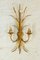 French Gilt Toleware Wheat Sheaf Wall Sconce, 1950s 2