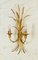 French Gilt Toleware Wheat Sheaf Wall Sconce, 1950s 7