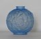 Art Deco Blue Glass Vase from Espaivet, 1920s 7