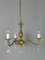 French Chandelier & Matching Wall Sconces, 1950s, Set of 3 3