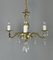 French Chandelier & Matching Wall Sconces, 1950s, Set of 3 4