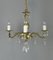 French Chandelier & Matching Wall Sconces, 1950s, Set of 3, Image 4