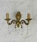 French Chandelier & Matching Wall Sconces, 1950s, Set of 3 11