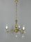 French Chandelier & Matching Wall Sconces, 1950s, Set of 3 7