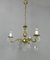 French Chandelier & Matching Wall Sconces, 1950s, Set of 3, Image 1