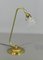 French Swan Neck Brass Desk Lamp, 1930s, Image 3