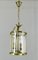 Vintage French Brass Twin Light Hall Lantern, 1930s, Image 1