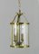 Französische Vintage Laterne aus Messing mit zwei Lampen, 1930er 5