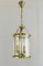 Vintage French Brass Twin Light Hall Lantern, 1930s, Image 4