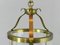 Vintage French Brass Twin Light Hall Lantern, 1930s, Image 3