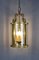 Große Französische Vintage Vier Leuchten Laterne aus Bronze 9