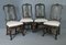 Antique Continental Queen Anne Style Walnut Chairs, Set of 4 4