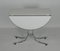 White & Chrome Drop-Leaf Table, 1970s 4