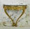Antique French Louis XV Style Gilt Console Table with Marble Top 1