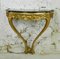 Antique French Louis XV Style Gilt Console Table with Marble Top, Image 1