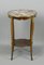 Antique French Side Table with Variegated Marble Top, Image 2