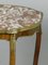 Antique French Side Table with Variegated Marble Top 9