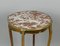 Antique French Side Table with Variegated Marble Top 11
