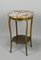 Antique French Side Table with Variegated Marble Top, Image 1