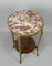 Antique French Side Table with Variegated Marble Top 4