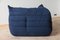 Chaise d'Angle Togo en Microfibre Bleue par Michel Ducaroy pour Ligne Roset 5