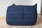 Blue Microfiber Togo Corner Chair by Michel Ducaroy for Ligne Roset, Image 6