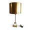 Mid-Century French Acrylic Glass and Brass Table Lamp 1