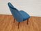 Mid-Century Retro Velvet & Beech Chair 9