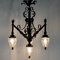 Französische Jugendstil Deckenlampe, 1900er 3
