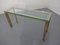 French Chrome & Brass Glass Console Table, 1970s 2