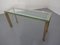 French Chrome & Brass Glass Console Table, 1970s, Image 2