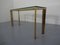 French Chrome & Brass Glass Console Table, 1970s 6