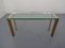 French Chrome & Brass Glass Console Table, 1970s 18