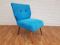 Vintage Blue Fabric & Beech Armchair, 1970s, Image 11