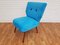 Vintage Blue Fabric & Beech Armchair, 1970s, Image 10