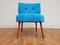 Vintage Blue Fabric & Beech Armchair, 1970s, Image 1