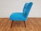 Vintage Blue Fabric & Beech Armchair, 1970s, Image 8