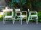 Chaises de Jardin Vintage en Acier Perforé, Set de 3 18