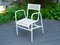 Vintage Perforated Steel Garden Chairs, Set of 3 1