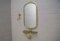 Large Mid-Century Set with Wall Mirror, Wall Console, & Hook, Set of 3, Image 1