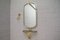 Large Mid-Century Set with Wall Mirror, Wall Console, & Hook, Set of 3, Image 2