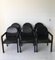 Black Leather and Wood Armchair from Bulo, 1980s, Image 3
