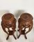 Large Mid-Century Brown Hand Carved Plant Stands, Set of 2, Image 7