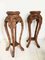 Large Mid-Century Brown Hand Carved Plant Stands, Set of 2, Image 2