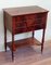 Antique French Side Table on Casters 2