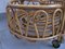 Small Rattan & Bamboo Serving Trolley, 1950s 3