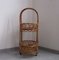 Small Rattan & Bamboo Serving Trolley, 1950s 12