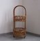 Small Rattan & Bamboo Serving Trolley, 1950s, Image 12