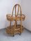 Small Rattan & Bamboo Serving Trolley, 1950s 16