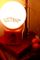 Orangene italienische Bistrot Tischlampe aus Glas, 1960er 6
